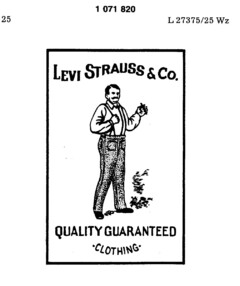 LEVI STRAUSS & CO. QUALITY GUARANTEED  CLOTHING