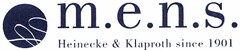 m.e.n.s. Heinecke & Klaproth since 1901