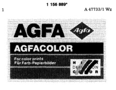 AGFA Agfa AGFACOLOR H I G H DEFINITION COLOR