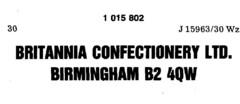 BRITANNIA CONFECTIONERY LTD. BIRMINGHAM B2 4QW