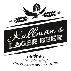 Kullman's LAGER BEER Five Star Draft THE CLASSIC DINER FLAVOR