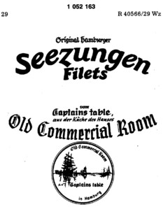 Original Hamburger Seezungen Filets vom Captains table, aus der Küche des Hauses Old Commercial Room