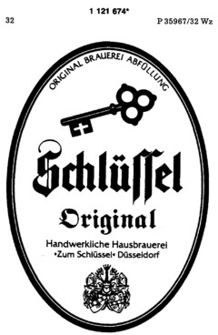 Schlüssel Original  Handwerkliche Hausbrauerei  >Zum Schlüssel< Düsseldorf