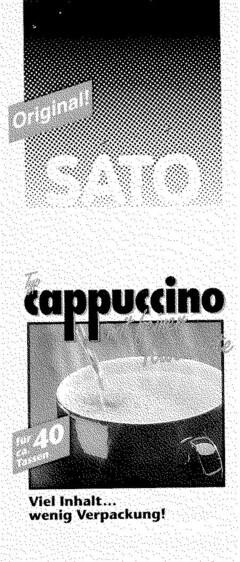 Original SATO Typ cappuccino Viel Inhalt... wenig Verpackung!