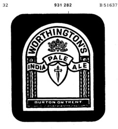 WORTHINGTON`S INDIA PALE ALE