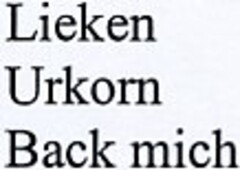 Lieken Urkorn Back mich