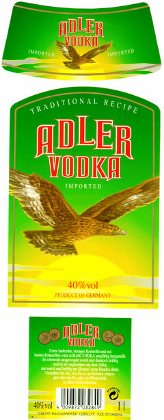 ADLER VODKA