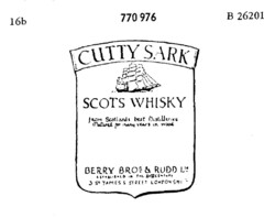 CUTTY SARK SCOTS WHISKY