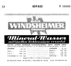 BAD WINDSHEIMER URQUELL Mineral-Wasser