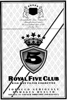 ROYAL FIVE CLUB KING SIZE FILTER CIGARETTES