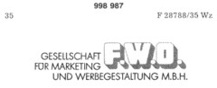 FWO GESELLSCHT FÜR MARKETING UND WERBEGESTALTUNG M.B.H.