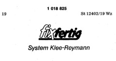 fix fertig System Klee-Reymann