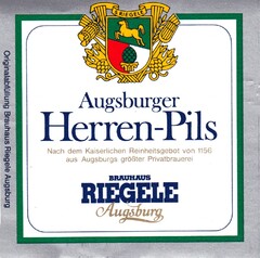 Augsburger Herren-Pils BRAUHAUS RIEGELE Augsburg