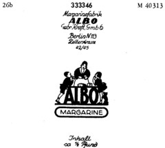 ALBO MARGARINE Margarinefabrik ALBO Gebr. Kraft GmbH