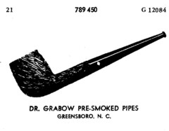 DR. GRABOW PRE-SMOKED PIPES GREENSBORO, N. C.