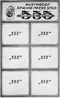 RUSTPROOF SPRING PRESS STUD 555 PRESS STUD