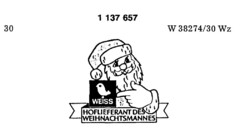 WEISS HOFLIEFERANT DES WEIHNACHTSMANNES