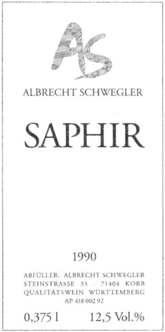 AS ALBRECHT SCHWEGLER SAPHIR