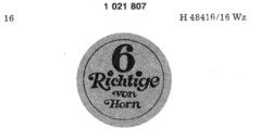 6 Richtige von Horn