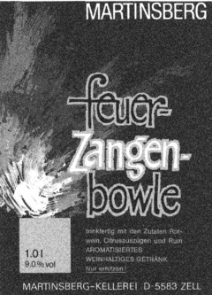 MARTINSBERG feuer-Zangen-bowle