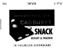CADBURY`S SNACK BISKUIT U. TRAUBEN