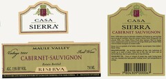 CASA SIERRA CABERNET SAUVIGNON