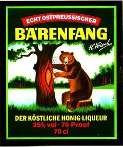 ECHT PREUSSISCHER BÄRENFANG DER KÖSTLICHE HONIG-LIQUER