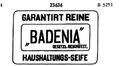 "BADENIA" GARANTIRT REINE HAUSHALTUNGS-SEIFE