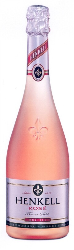 Anno 1856 HENKELL ROSE Feiner Sekt DRY-SEC