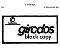 girodos black copy Feldmühle Aktiengesellschaft