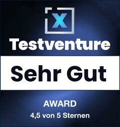 X Testventure Sehr Gut AWARD 4,5 von 5 Sternen