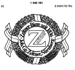 Zeltner-Biere seit 1836 Joh.Gg.Zeltner,Nürnberg