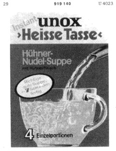 Instant unox Heisse Tasse