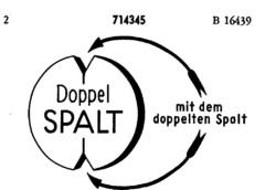 Doppel SPALT mit dem doppelten Spalt Spalt-Tablette