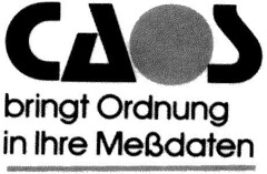 CAOS BRINGT ORDNUNG