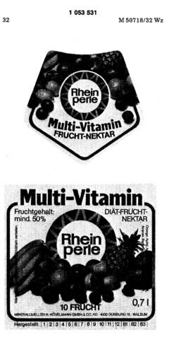 Rhein perle Multi-Vitamin DIÄT-FRUCHT-NEKTAR