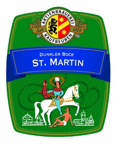 AKTIENBRAUEREI KAUFBEUREN Seit 1308 DUNKLER BOCK ST. MARTIN