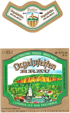 Orgelpfeifen BRÄU LANDBIER AUS DEM ERZGEBIRGE