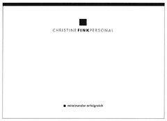 CHRISTINEFINKPERSONAL miteinander erfolgreich