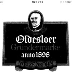 Oldesloer Gründermarke anno 1898 WEIZENKORN