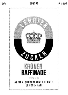 LEHRTER ZUCKER KRONEN RAFFINADE 1000 g netto