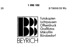 BBB BEYRICH Fotokopien Lichtpausen Offsetdruck Großfoto Mikrofilm Bürobedarf