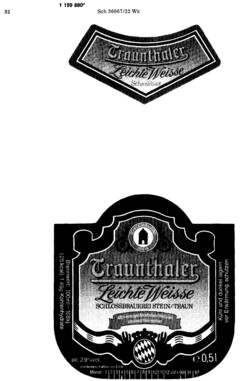 Traunthaler Leichte Weisse SCHLOSSBRAUEREI STEIN/TRAUN