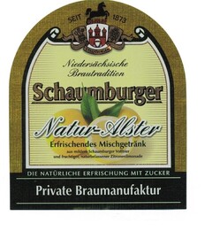 SEIT 1873 Niedersächsische Brautradition Schaumburger Natur-Alster Erfrischendes Mischgetränk