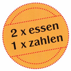 2 x essen 1 x zahlen