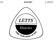 LETTS Diaries FIRST PUBLISHED IN 1816