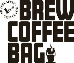 FILTERKAFFEE · COFFEE FOR · 1CUP BREW COFFEE BAG