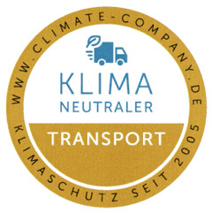 KLIMA NEUTRALER TRANSPORT WWW.CLIMATE-COMPANY.DE KLIMASCHUTZ SEIT 2005