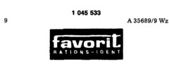 favorit RATIONS-IDENT