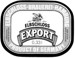 ELBSCHLOSS-BRAUEREI-HAMBURG ELBSCHLOSS EXPORT